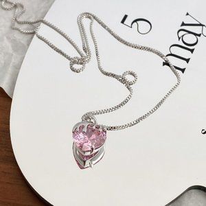 Love Pink Gem Necklace
